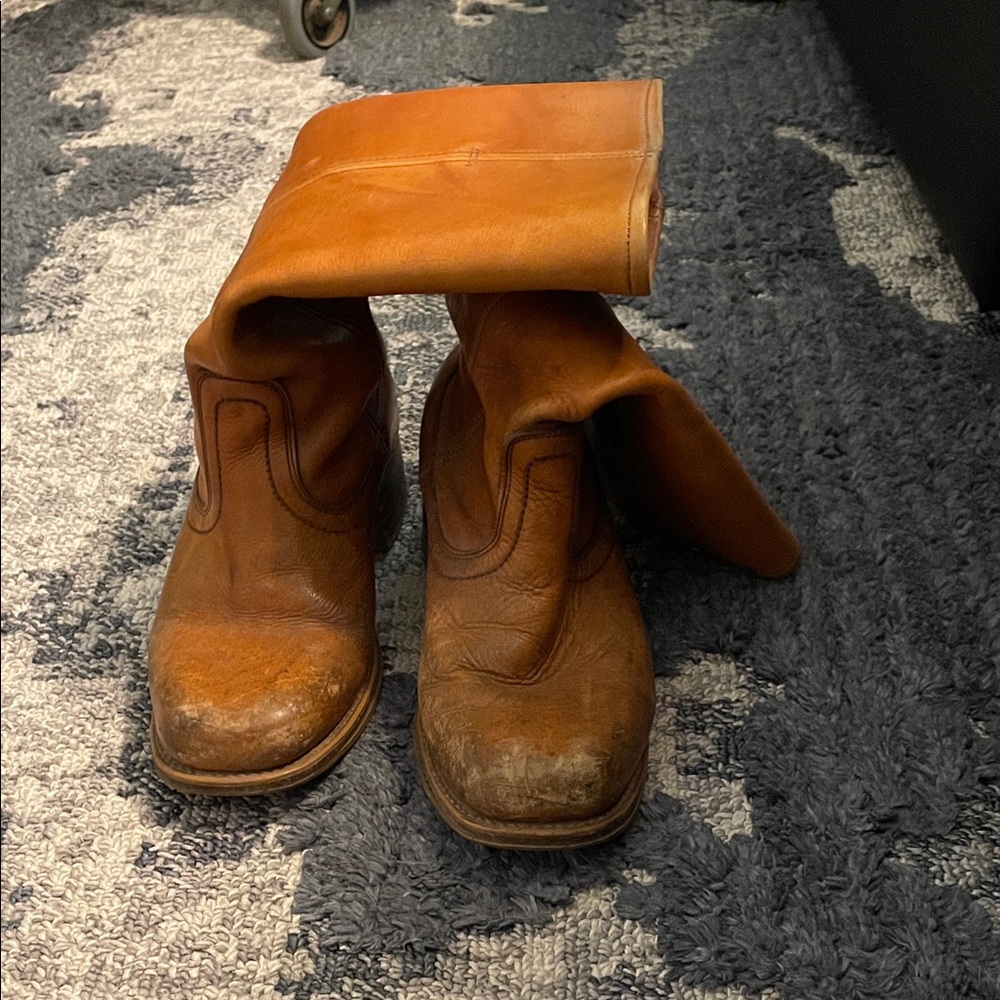 Brown Leather Cowboy Boots